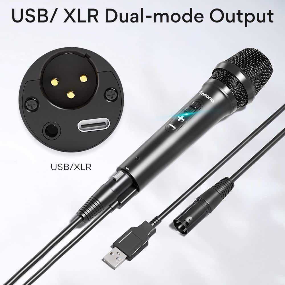 Kit Micrófono Dinámico Maono entrada USB, XLR – AU-HD300S-5