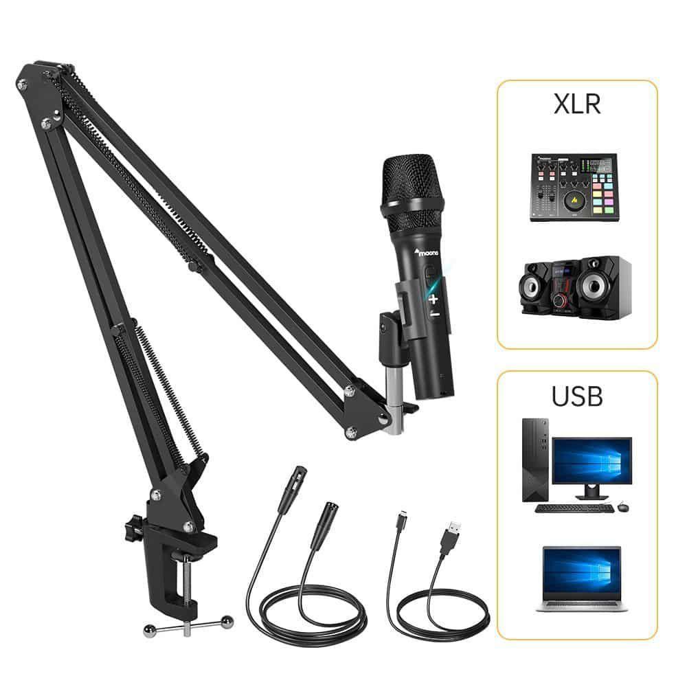 Kit Micrófono Dinámico Maono entrada USB, XLR – AU-HD300S-3