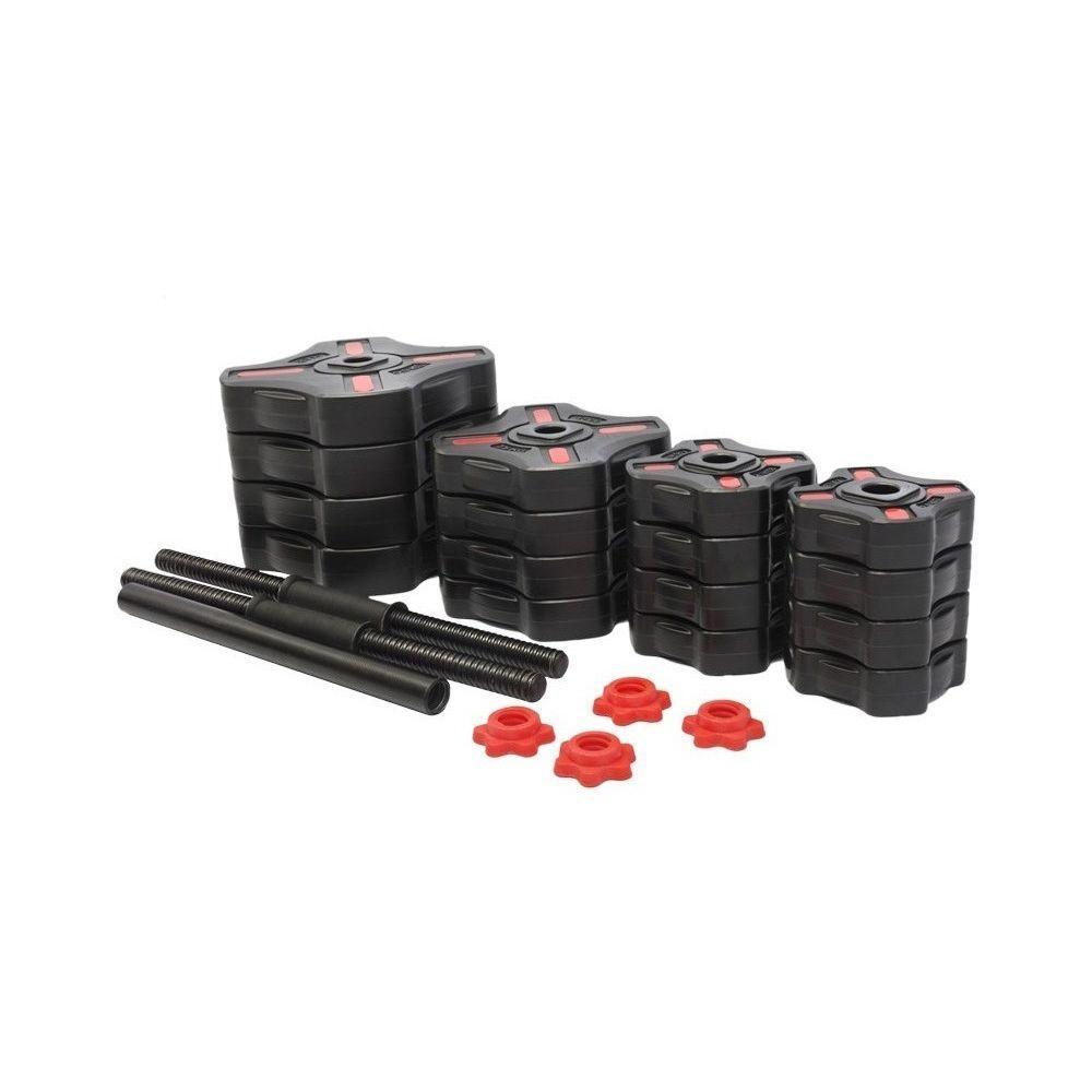 Pack 30 kg mancuernas + Unión barra vinyl deluxe Ds122-30-2
