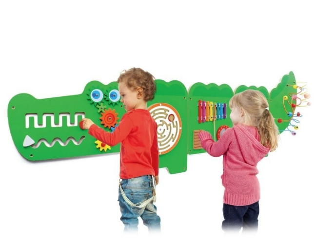 Juego Pared Madera Diseño Cocodrilo-4