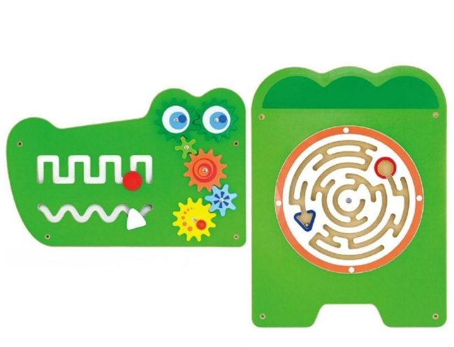 Juego Pared Madera Diseño Cocodrilo-1
