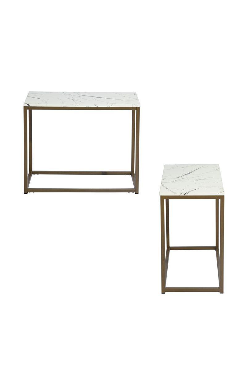 Mesa Lateral Marmoleado Dorado-3