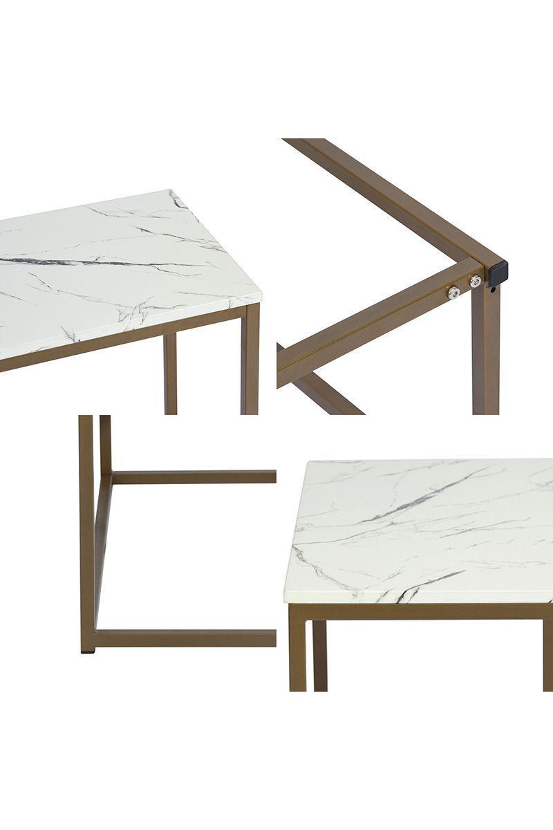 Mesa Lateral Marmoleado Dorado-4