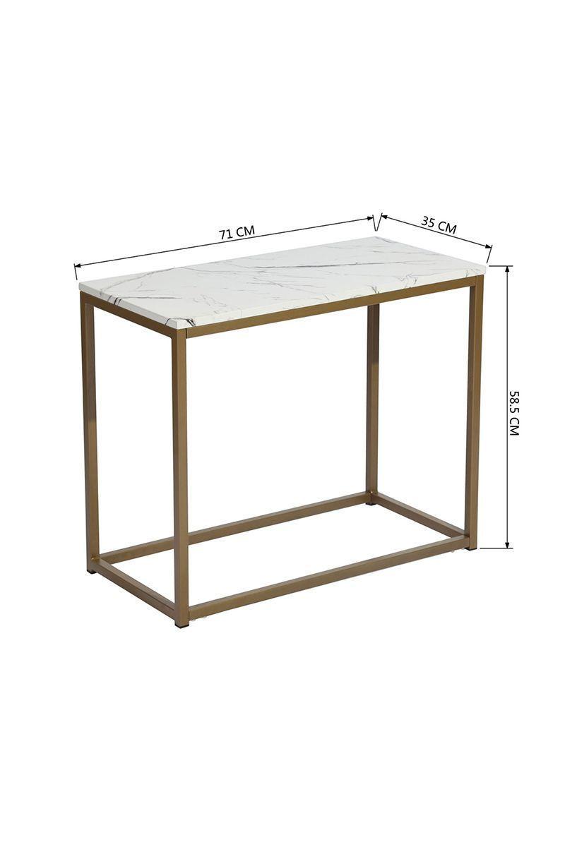 Mesa Lateral Marmoleado Dorado-2