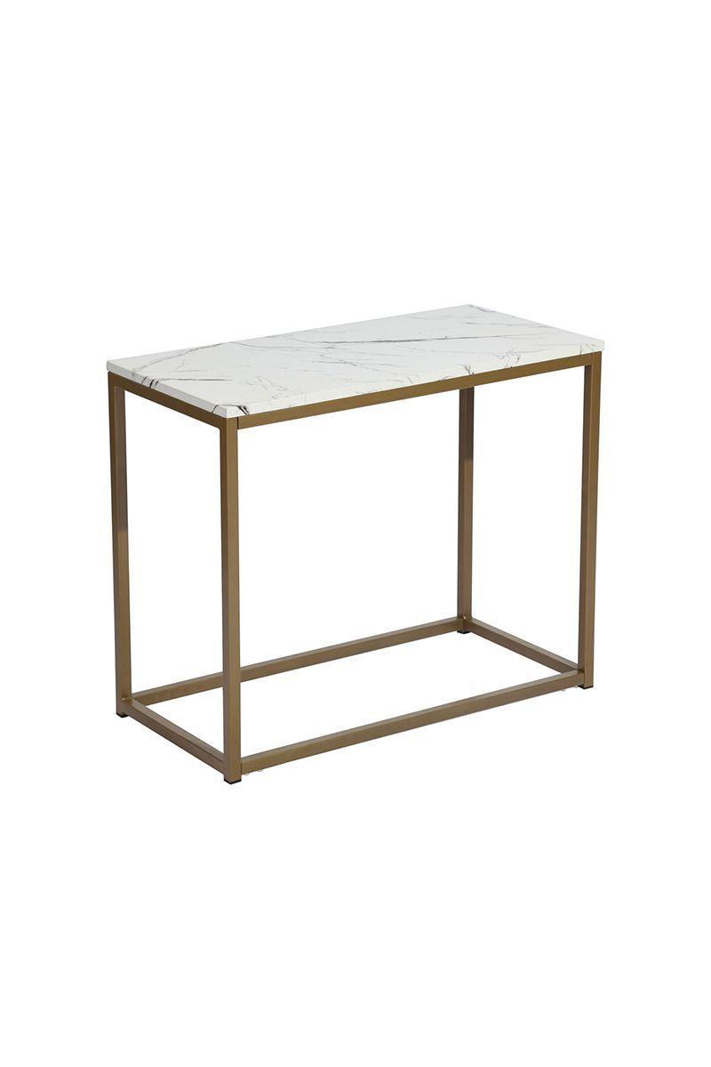 Mesa Lateral Marmoleado Dorado-0