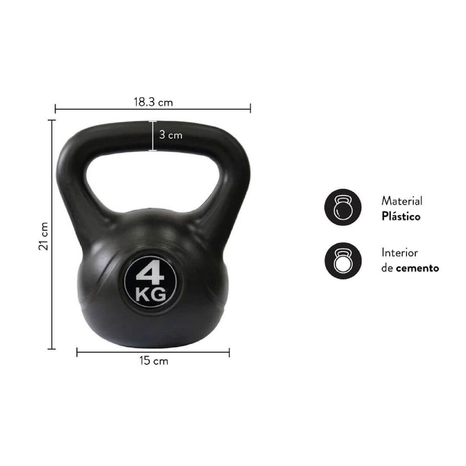BandasSnTP+Kettlebell 4kg+Pesas 0.5+Cuerda SaltoS-3