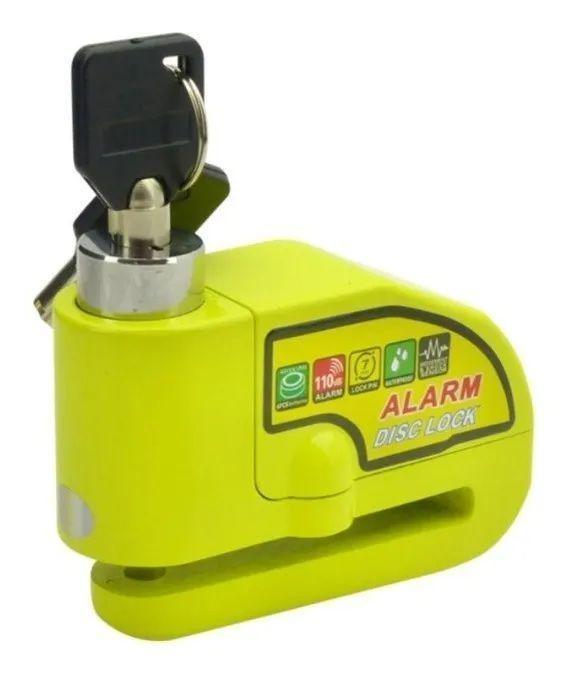 Candado Con Alarma Freno Disco Moto + Piola Recordatoria-2