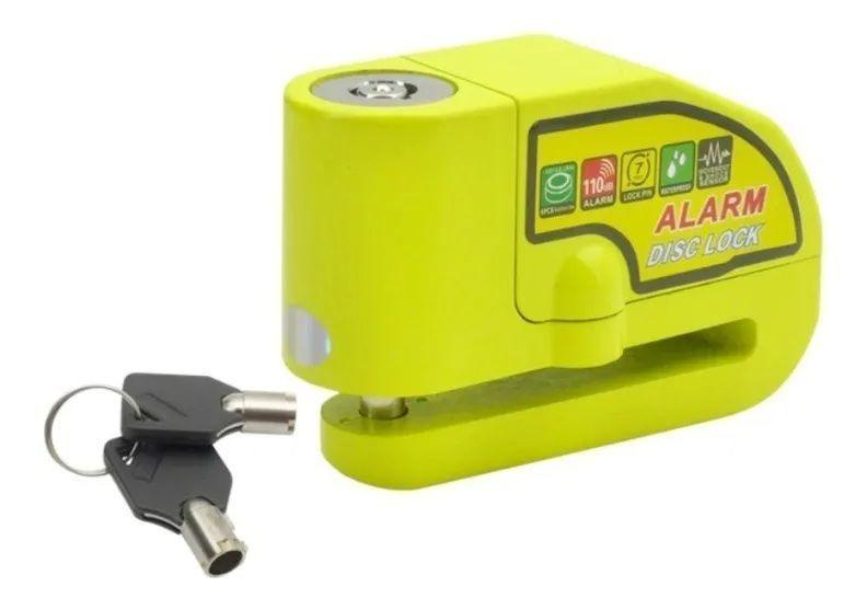 Candado Con Alarma Freno Disco Moto + Piola Recordatoria-1