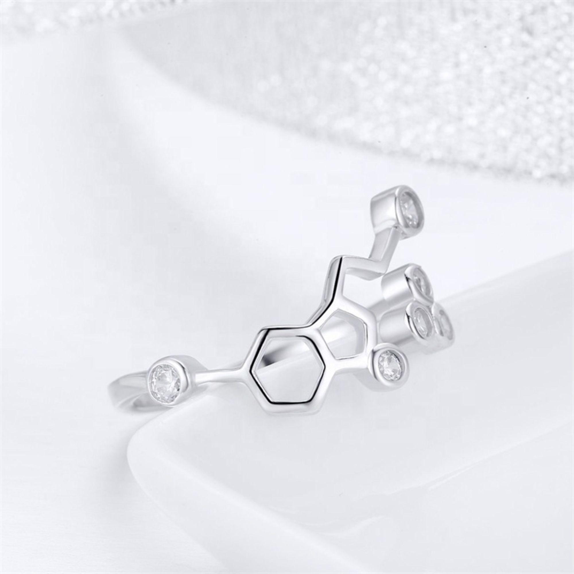 Anillo Serotonina Ajustable Plata 925-2