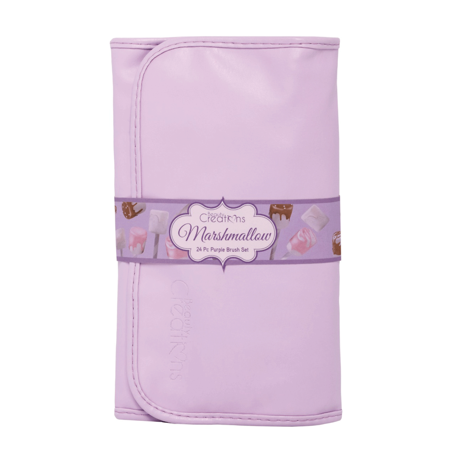 Pack Brocha Estilo Sirena Malú + Set 24 Brochas Pastel Marshmallow de Beauty Creations-6