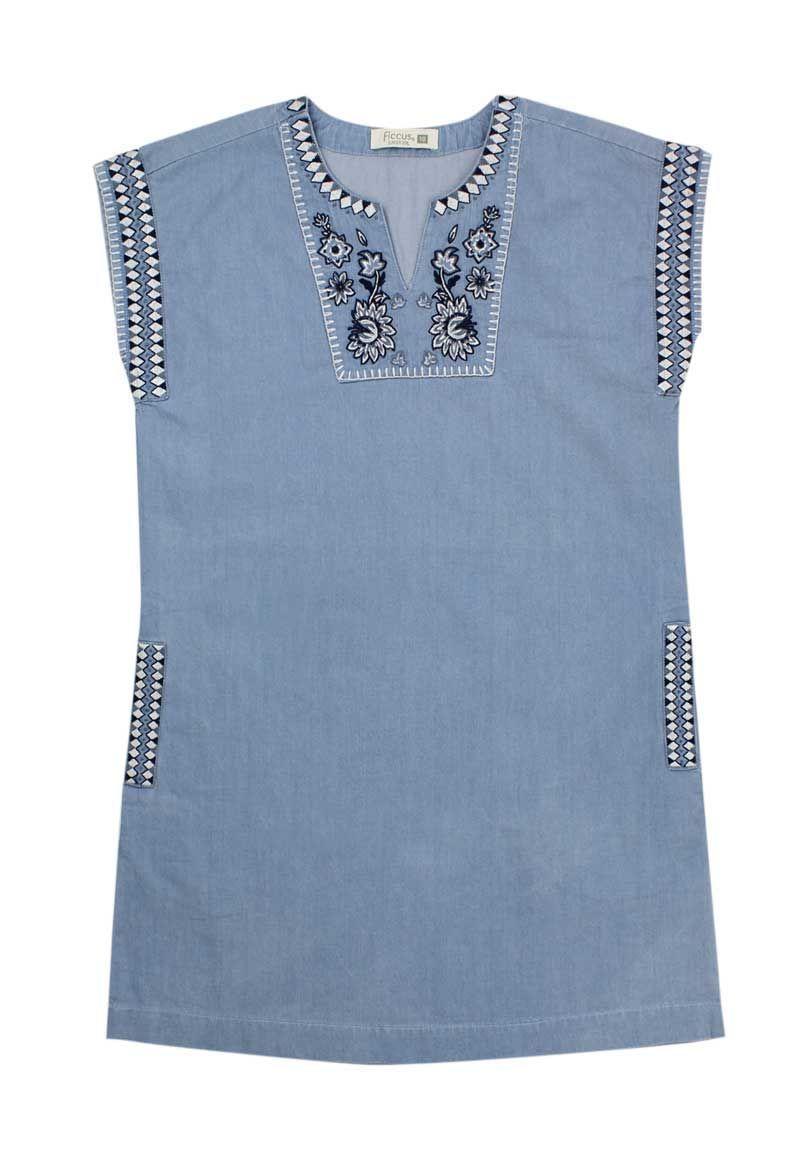 Vestido Junior Niña Jeans Ficcus-0