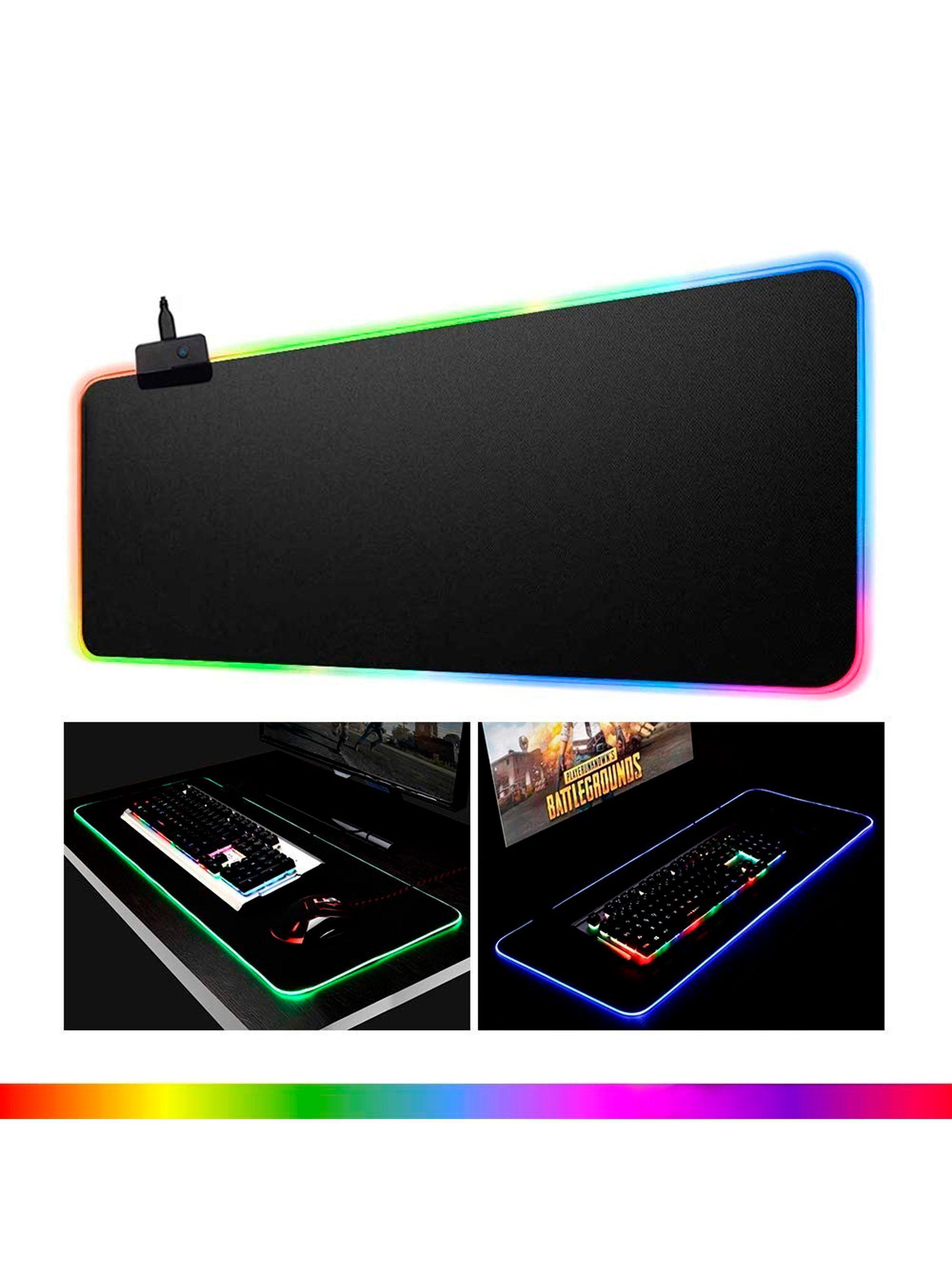 Mouse Pad Gamer X3 con Led RGB 35 x 25cm-1