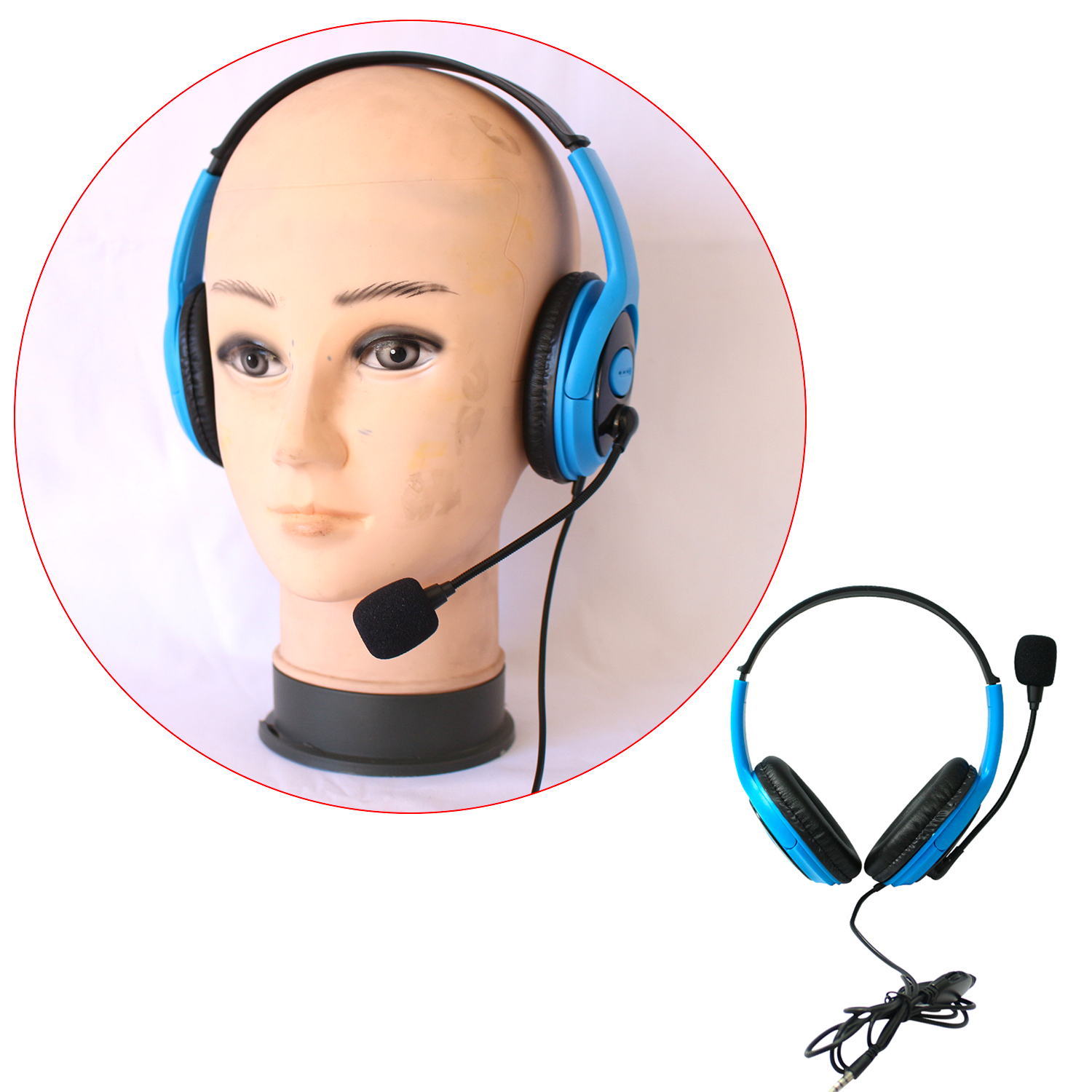 Audifonos Gamer Micrófono Juegos Pc Ps4 Celeste-4