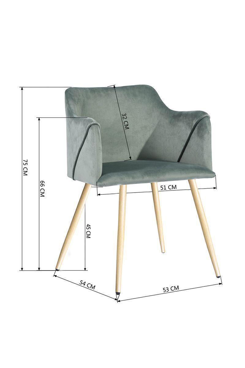 Pack 2 Silla Comedor Sitial Aldridge Terciopelo Verde-2
