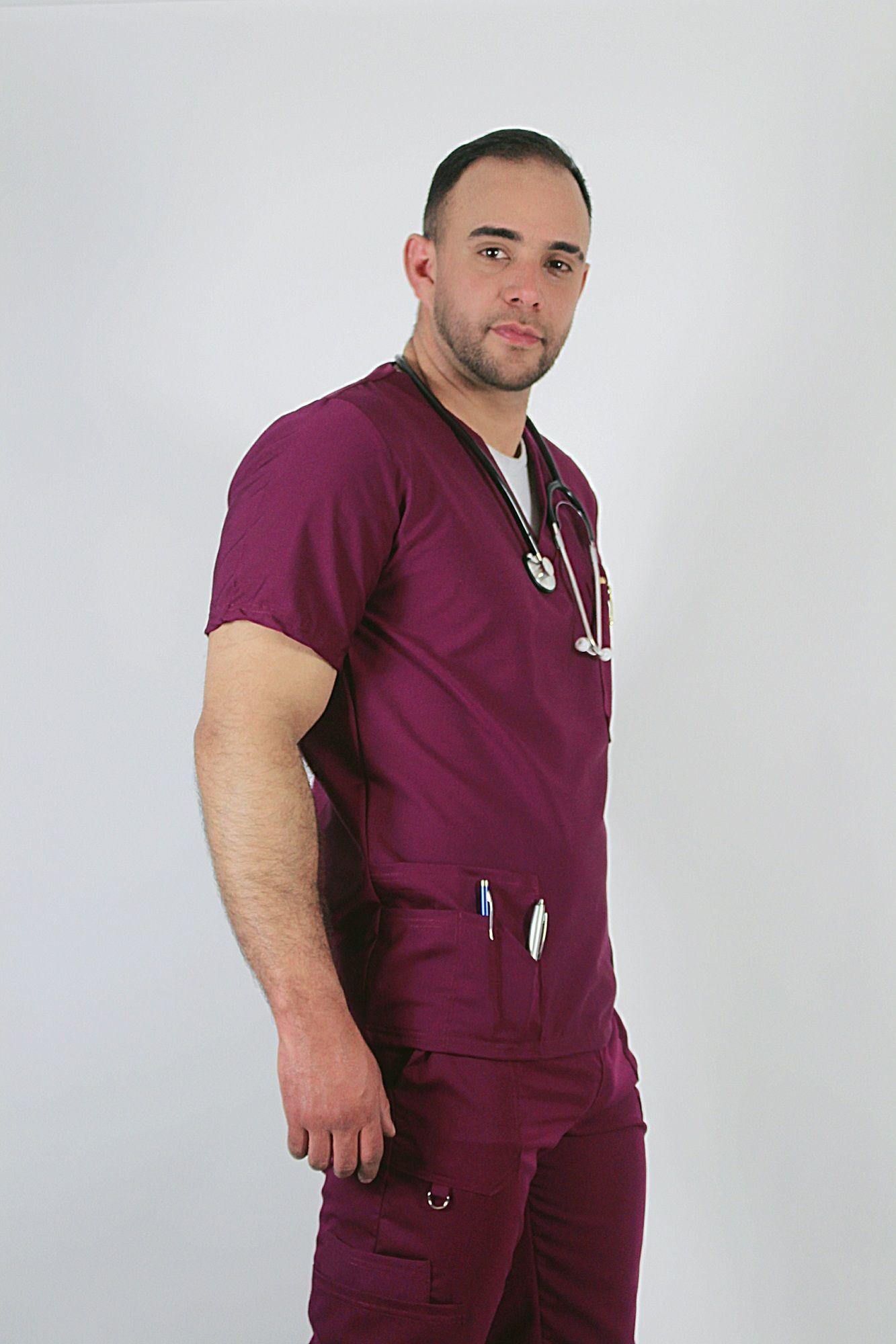 Polera Clínica Antibacterial y Antifluidos Burdeo-0