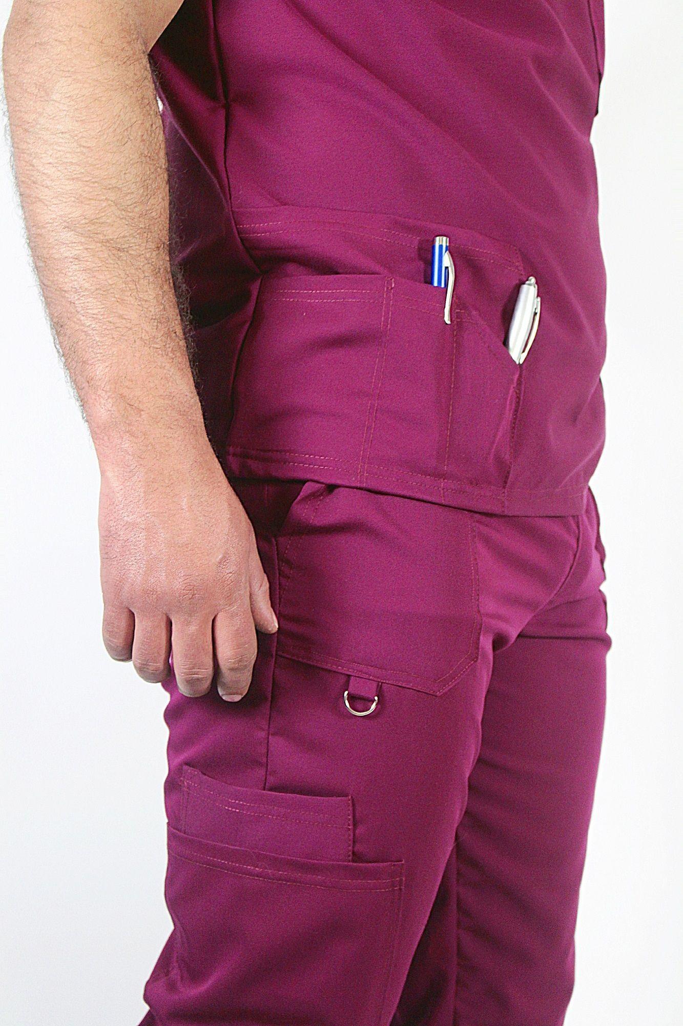Polera Clínica Antibacterial y Antifluidos Burdeo-3