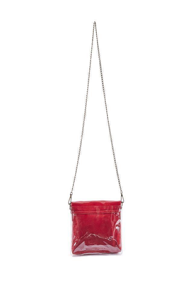 Cartera Cruzada Roja Envelope Humana-2