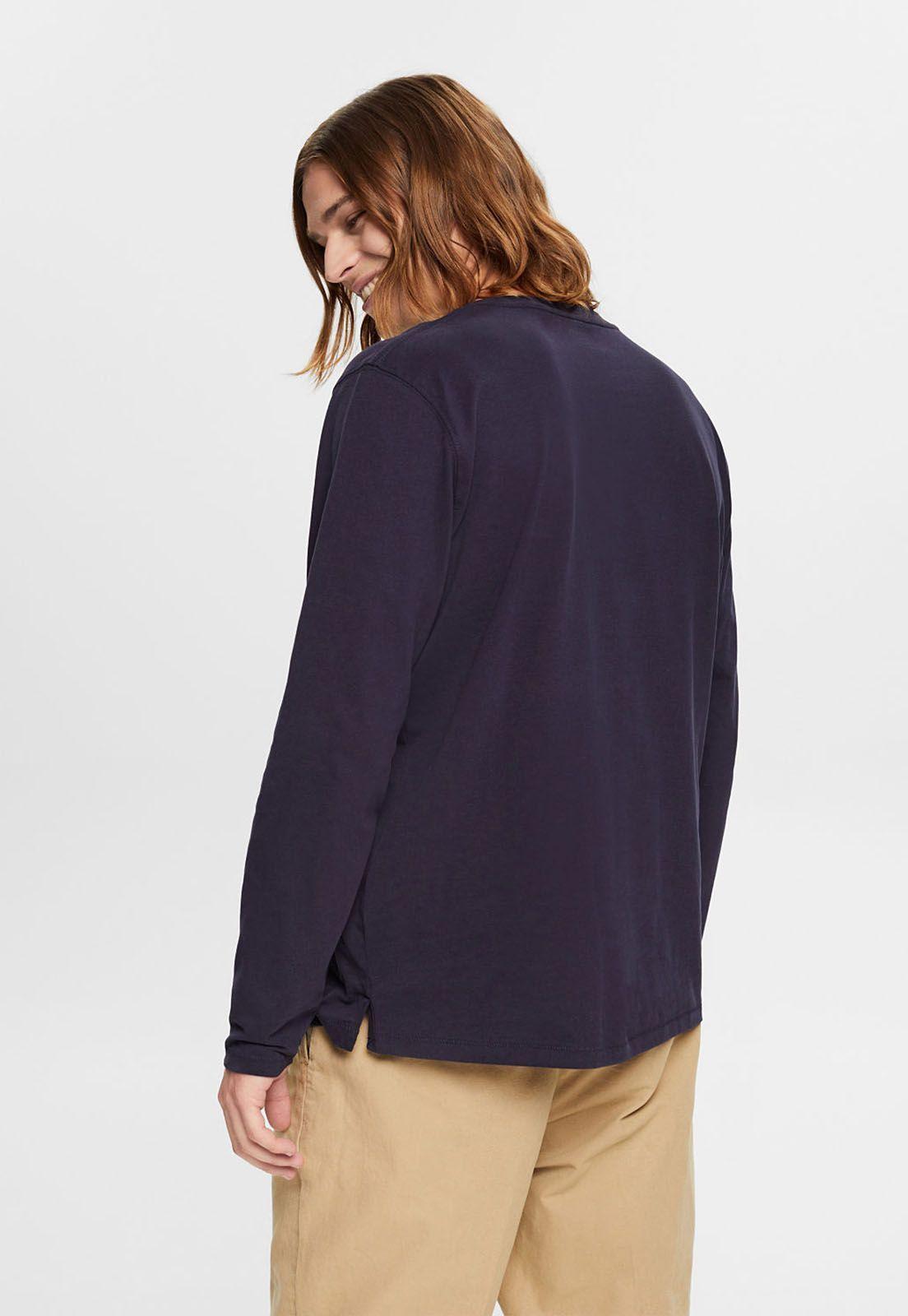 Polera De Manga Larga Hombre Esprit Azul marino-1