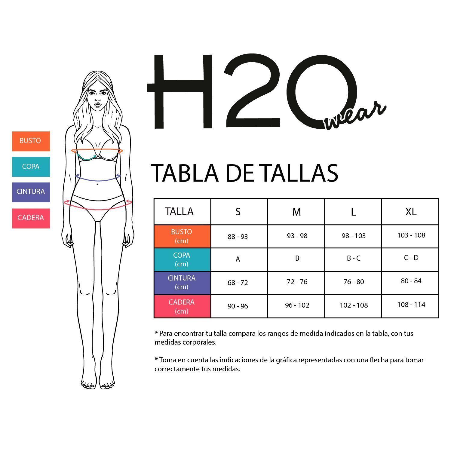 Mujer Calzon Alto H2O Wear con Vivos Negro-7
