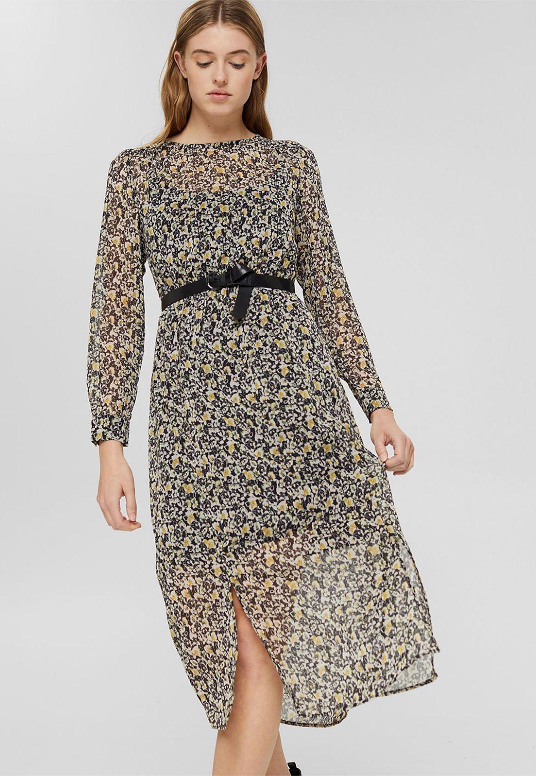 Vestido de gasa estampado Esprit-0