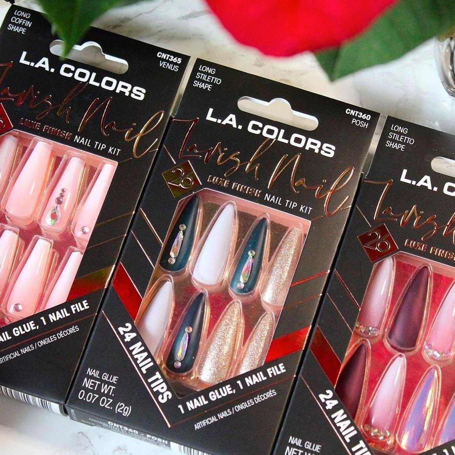 Kit De Uñas Press On Con Diseño "Lavish Nail Posh" L.A Colors-1