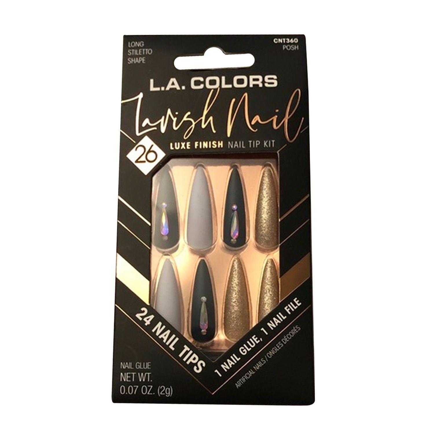 Kit De Uñas Press On Con Diseño "Lavish Nail Posh" L.A Colors-0