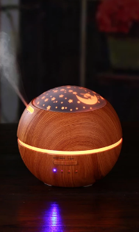 Humidificador de aire difusor de Aroma luz LED Beige FT1913-3