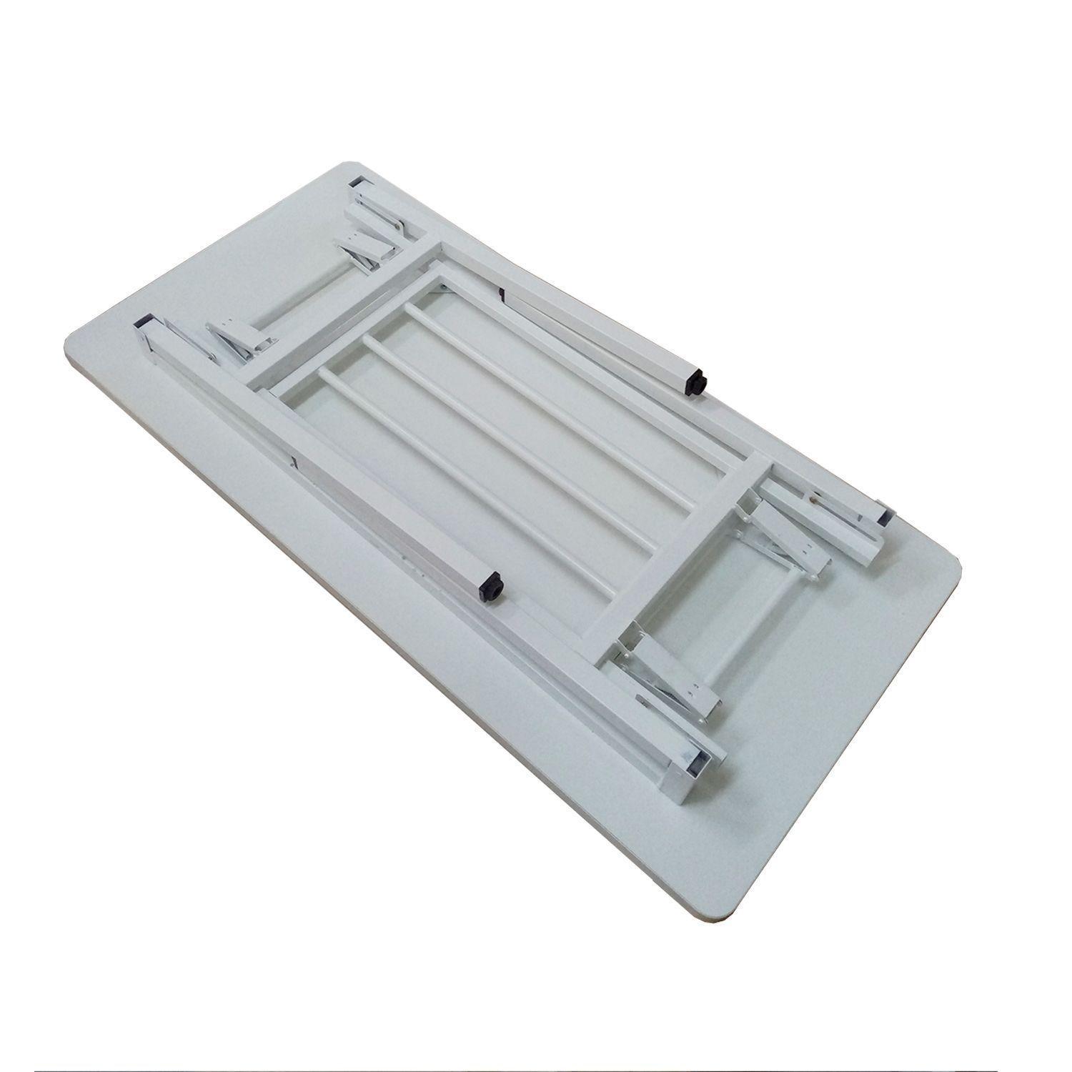 Escritorio Plegable Blanco Base Metalica Mobitat-2