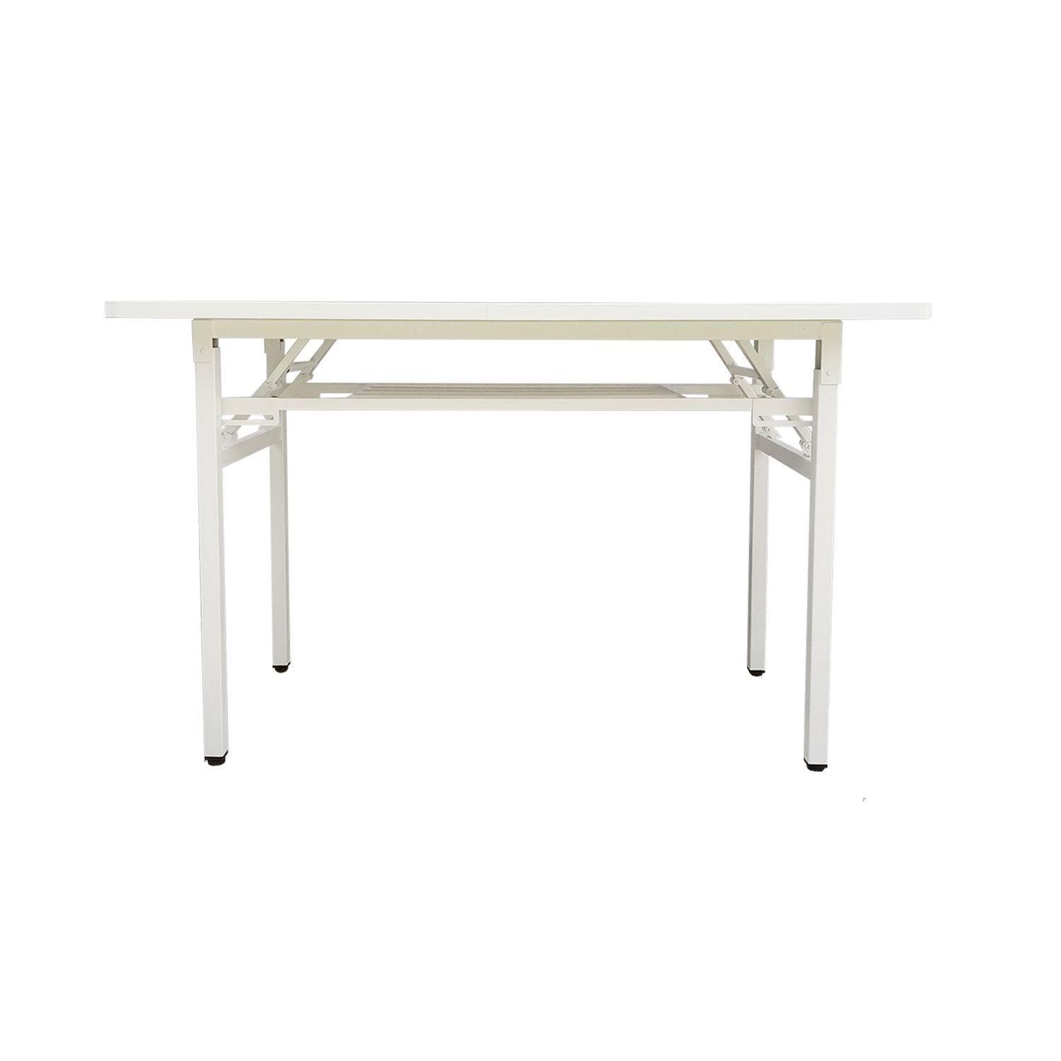 Escritorio Plegable Blanco Base Metalica Mobitat-0