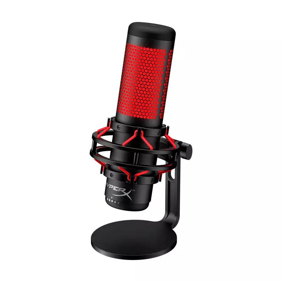 Micrófono para Streaming HyperX QuadCast, Omnidireccional, Sensor Silenciamiento LED, Negro-2