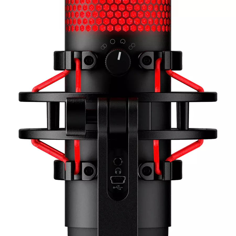 Micrófono para Streaming HyperX QuadCast, Omnidireccional, Sensor Silenciamiento LED, Negro-5