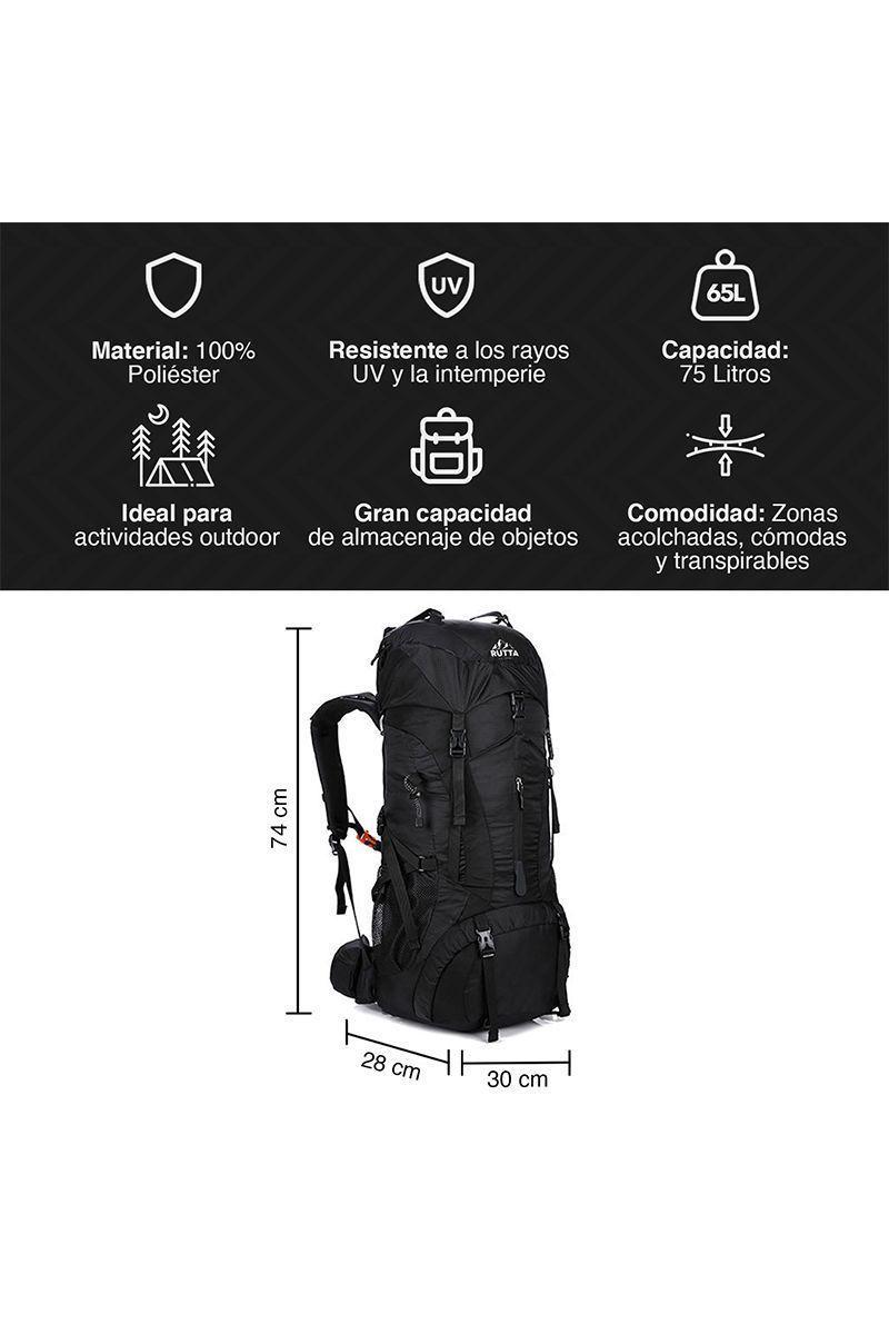 Mochila Outdoor 75 Litros Negro-2