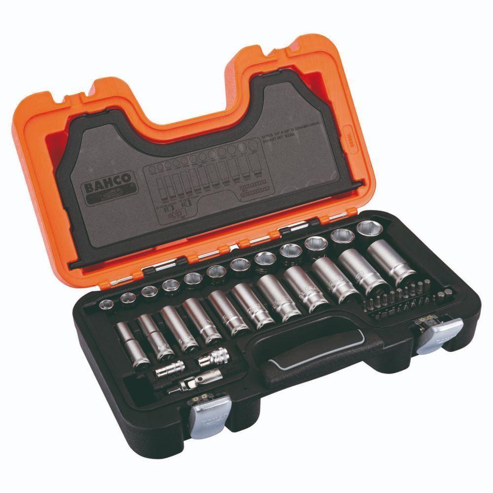 Juego De Dados Hexagonales 3/8" Mm Serie Larga 53 Piezas Bahco-0