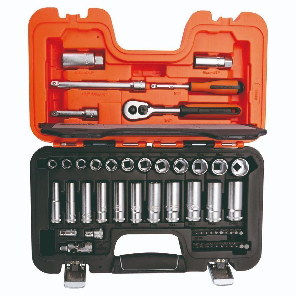 Juego De Dados Hexagonales 3/8" Mm Serie Larga 53 Piezas Bahco-1