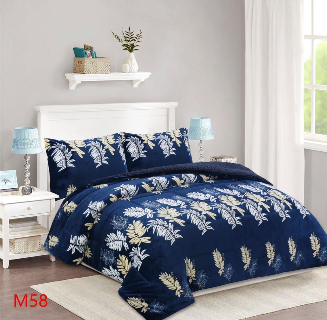 Cobertor Chiporro 1 1/2 Plazas - Azul Ramas M58-1