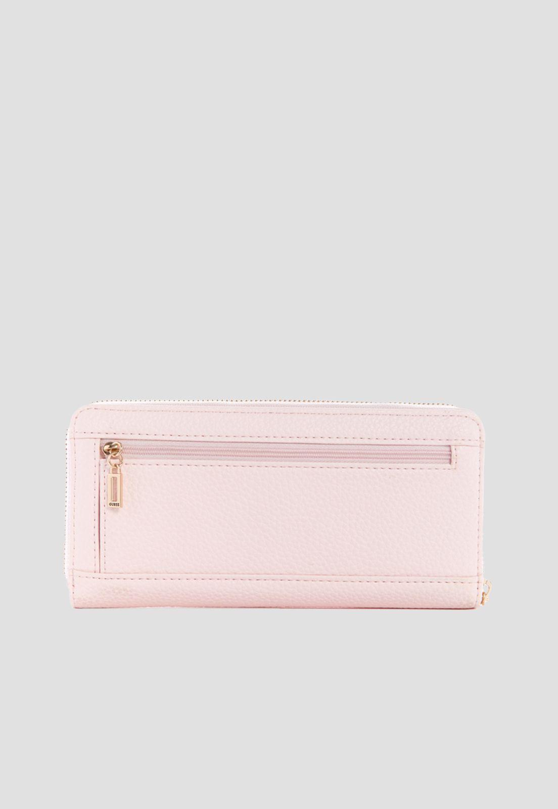 Billetera Downtown Chic Lrg Zip Arnd Rosado Guess-1