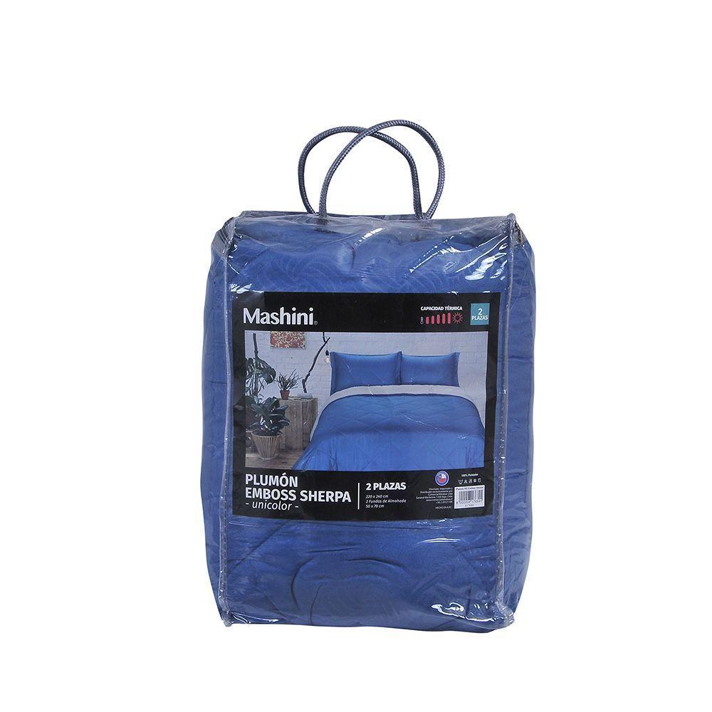 Plumon MF Emboss+Sherpa 2 P Azul-2