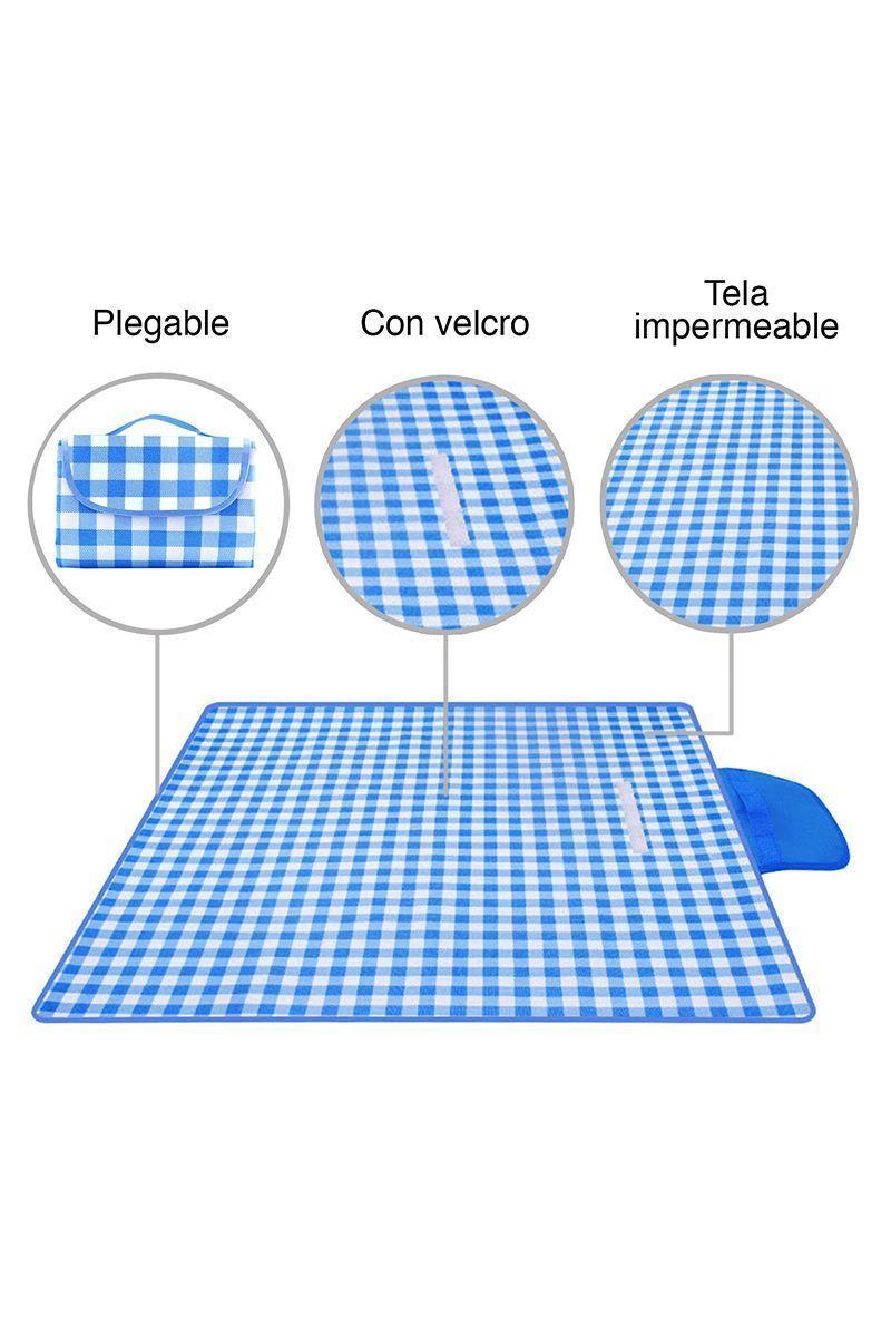 Manta de Picnic Azul-3