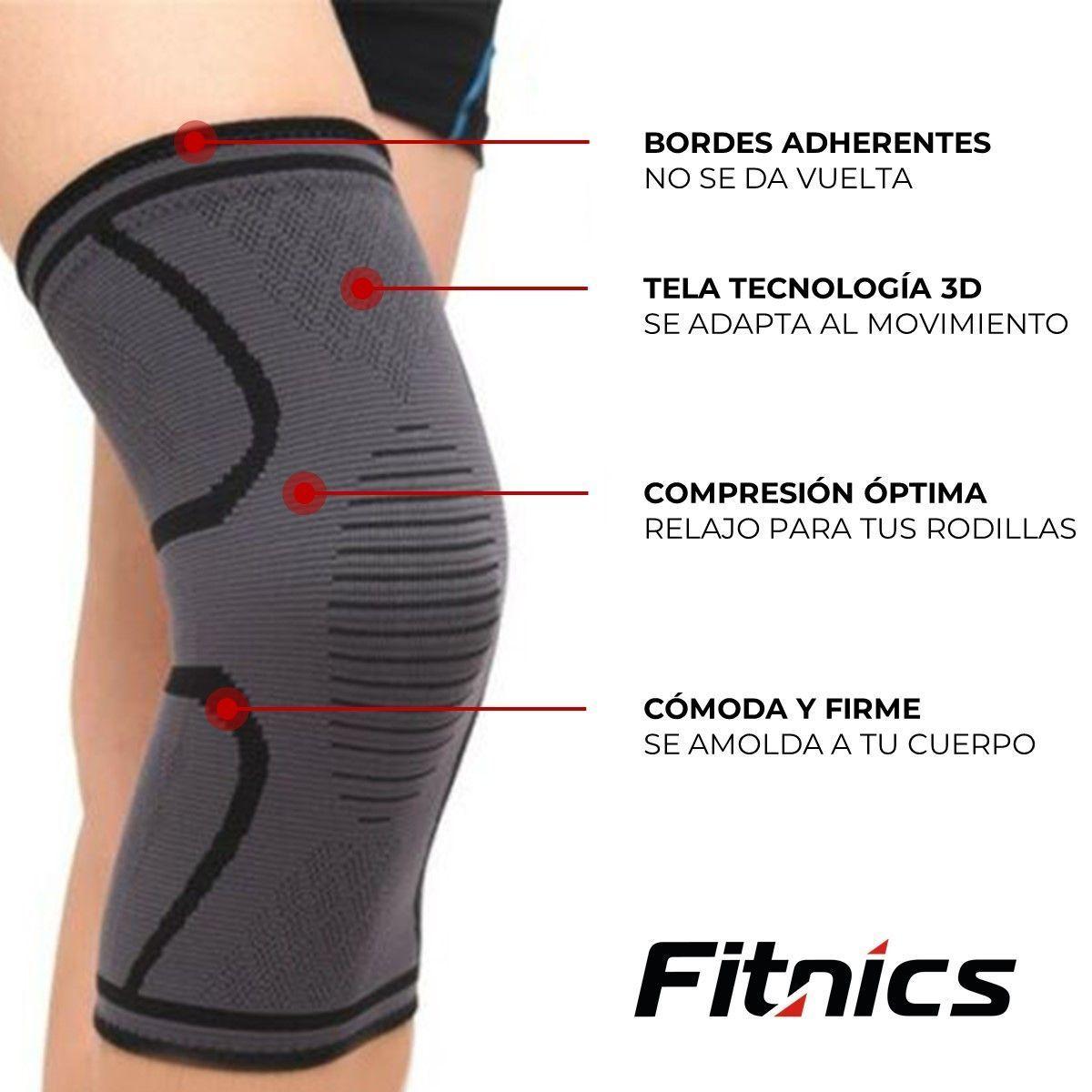 Rodillera Deportiva Ortopedica Compresion Fitnics Pack x2 S/M-1