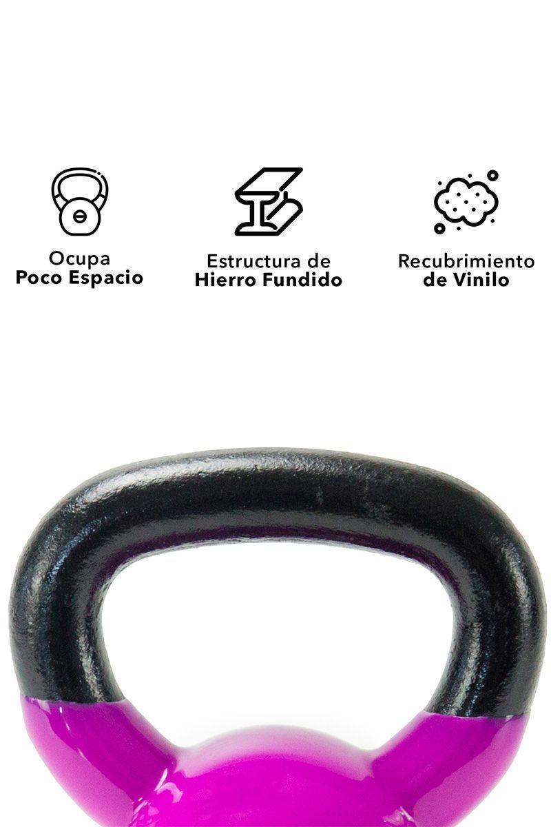 Kettlebell Vinilo 4 Kg Morado-4