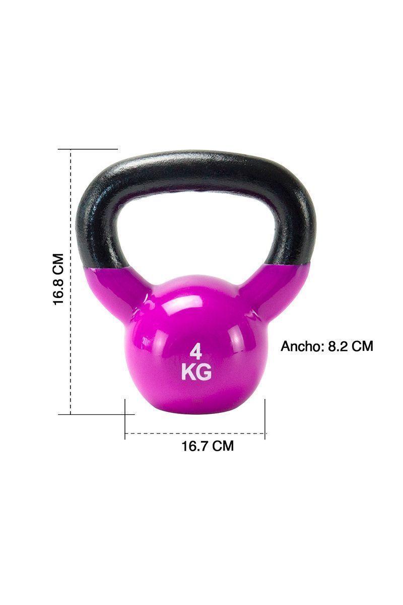 Kettlebell Vinilo 4 Kg Morado-2
