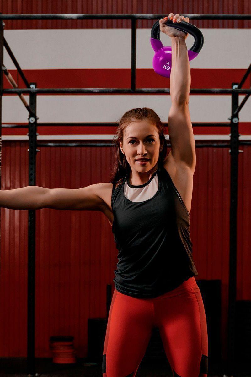 Kettlebell Vinilo 4 Kg Morado-1
