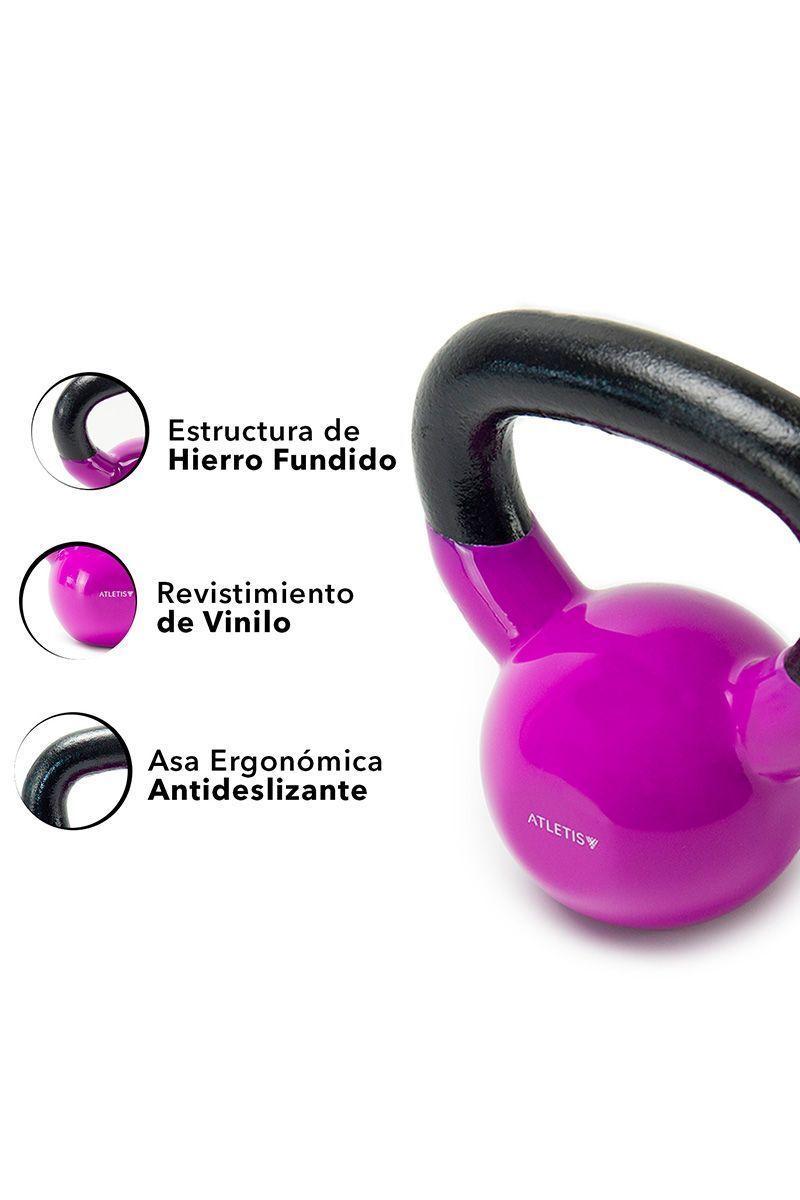 Kettlebell Vinilo 4 Kg Morado-3