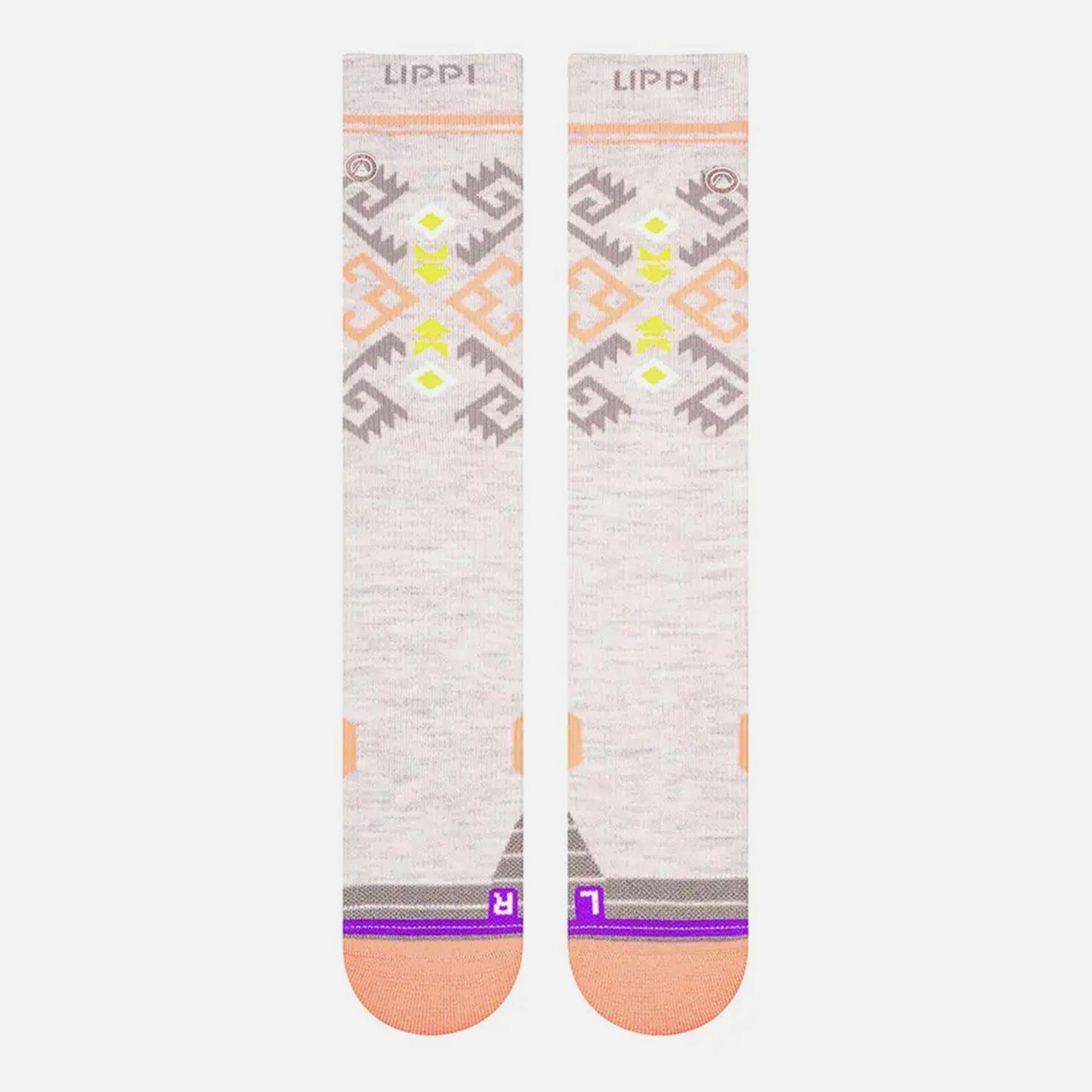 Calcetin Mujer All Mountain Ski Socks Gris Claro Lippi I23-2