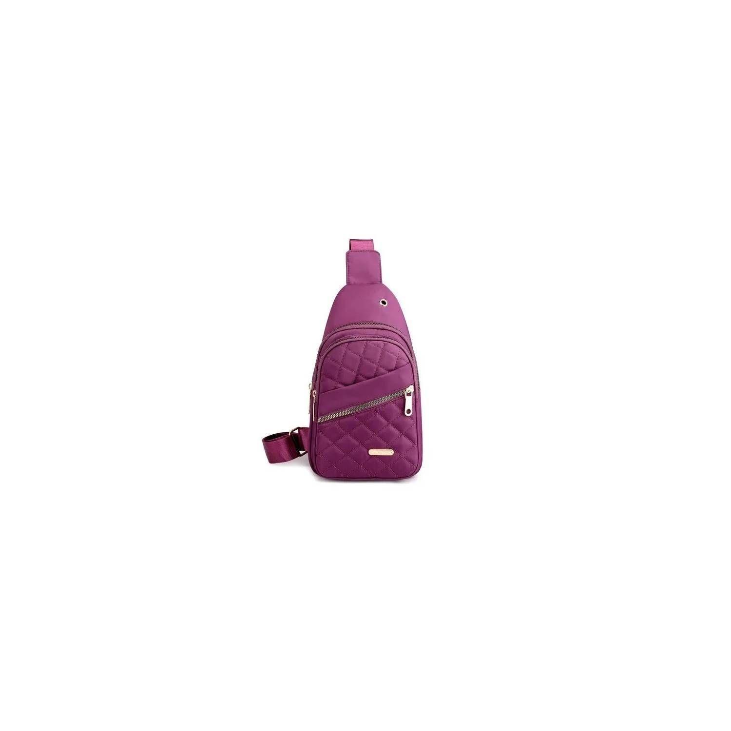 Bolso Cruzado Bandolera Mujer Elegante MORADO-0