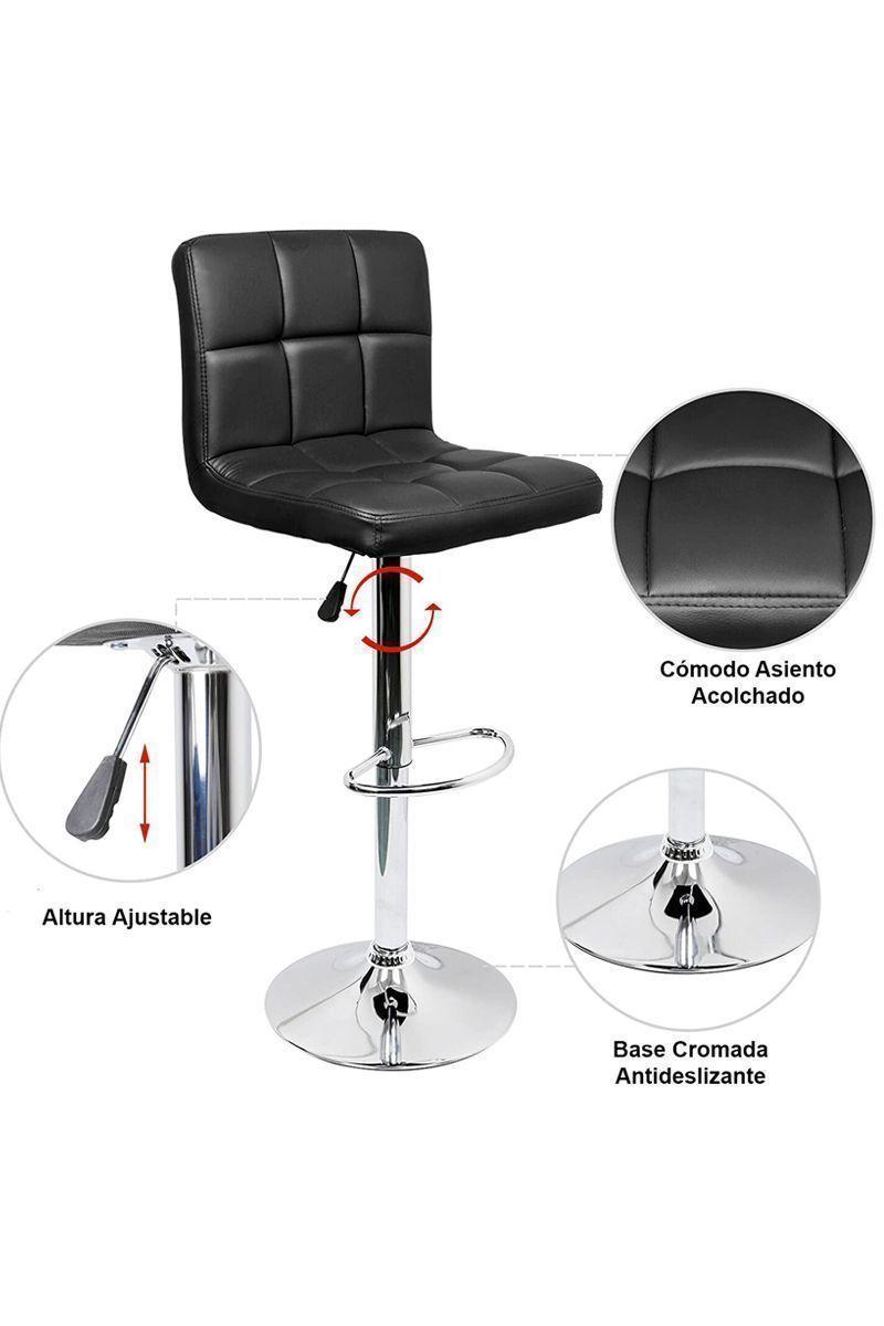 Pack 4 Pisos Bar Pu Altura Ajustable Giratorio-4