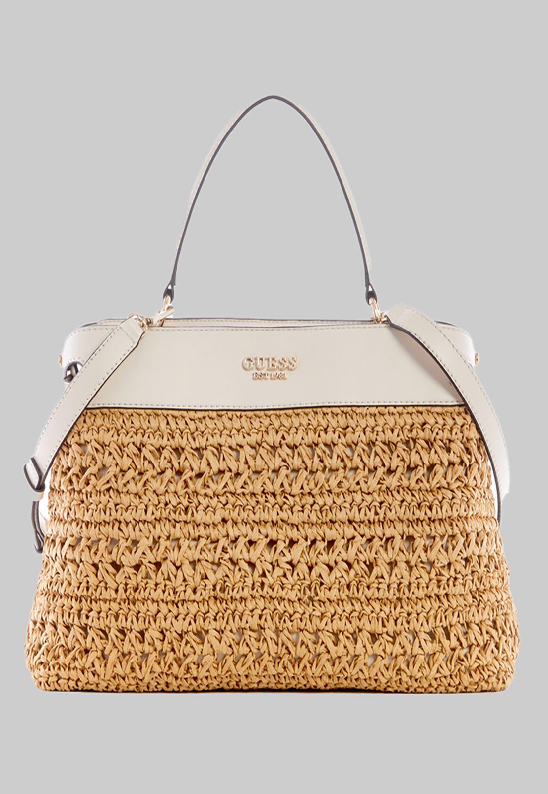 Cartera Guess Liguria Satchel Sto Crema-0