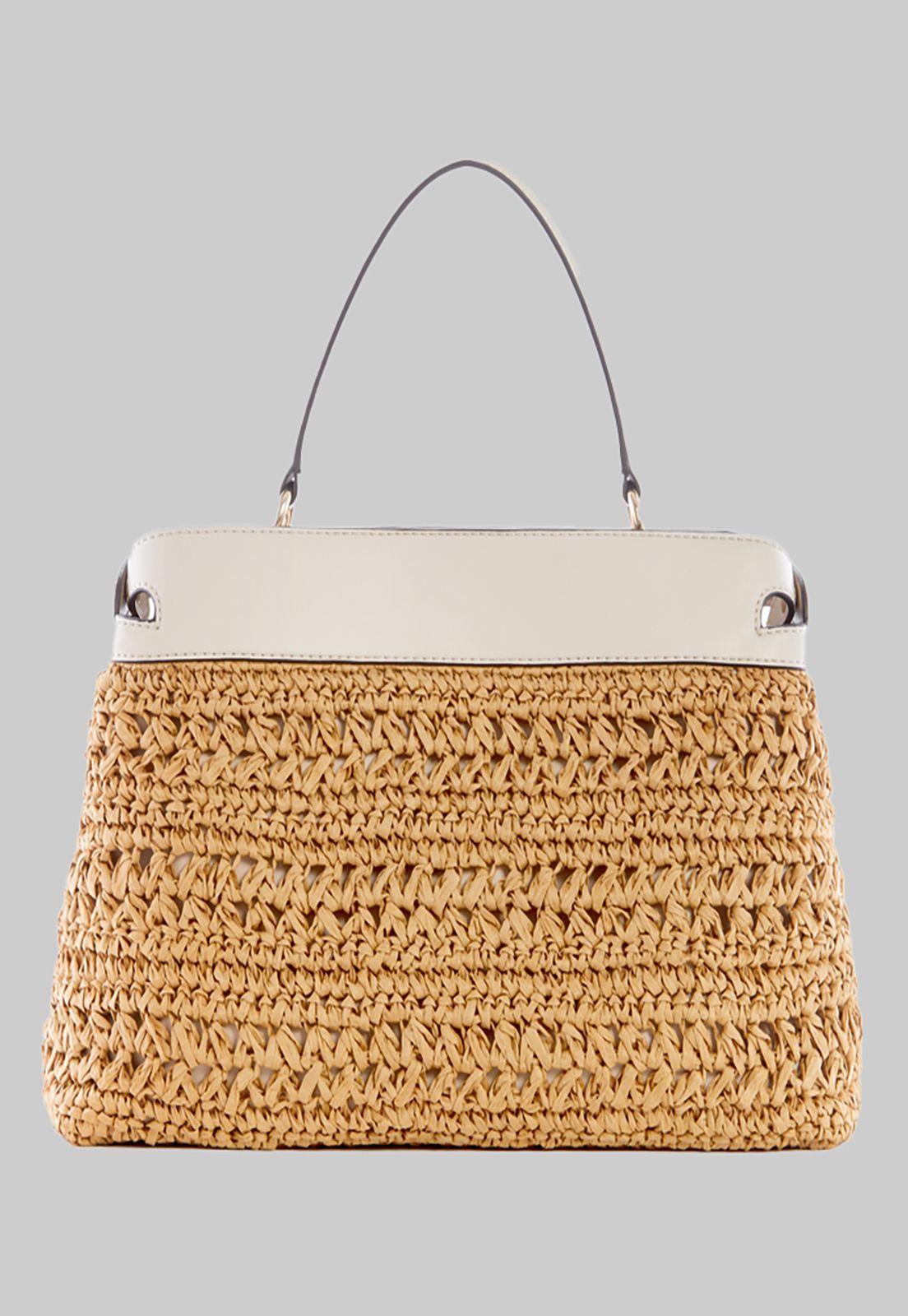 Cartera Guess Liguria Satchel Sto Crema-2