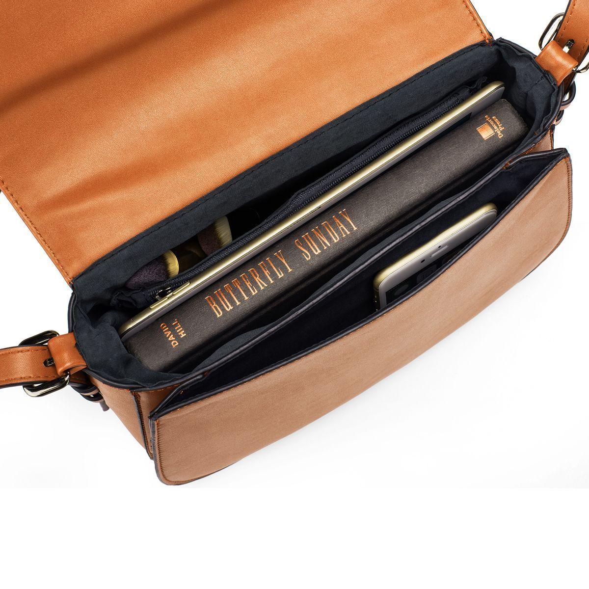 Ecosusi Bolso CROSS cruzados con solapa y borlas-5