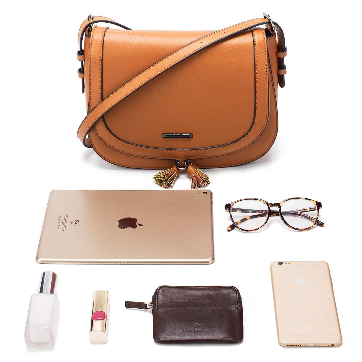 Ecosusi Bolso CROSS cruzados con solapa y borlas-7